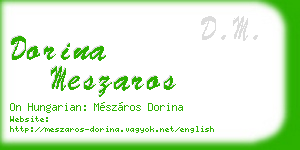 dorina meszaros business card
