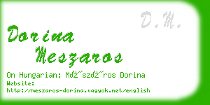 dorina meszaros business card